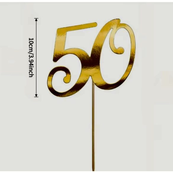 50.-pálcás tortadísz