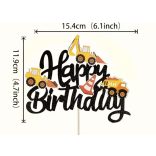 Boldog szülinapot,autós-pálcás tortadisz