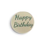 Happy Birthday dekortábla, ezüst