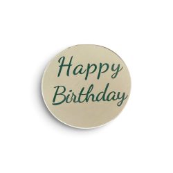 Happy Birthday dekortábla, ezüst