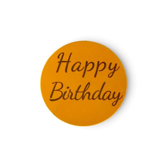 Happy Birthday dekortábla, arany
