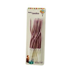 Spirál gyertya, pink,12 db-os